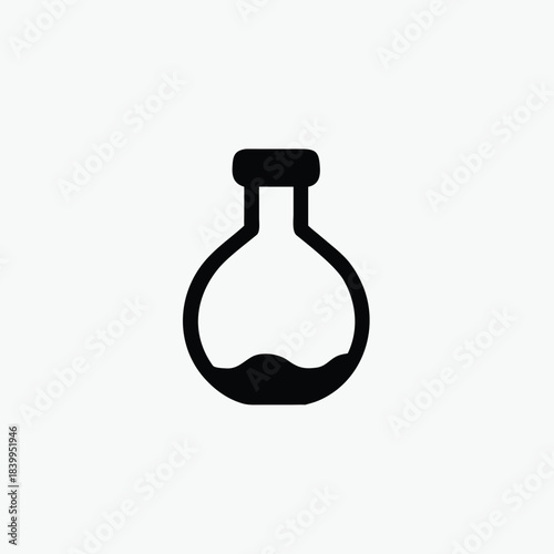  flask vector icon silhoutte vector style template