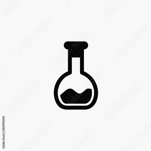 flask vector icon silhoutte vector style template