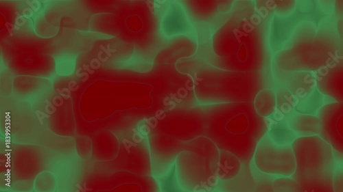 Blurred abstract red and green pattern, suitable for backgrounds, wallpapers, and digital projects needing a colorful and trendy design element.