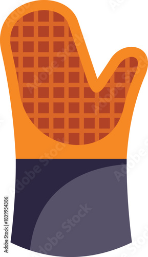 Kitchen oven mitt with textured surface ensuring a secure grip while handling hot cookware