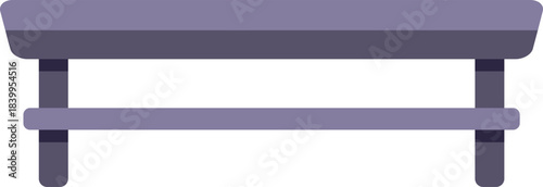 Simple and sturdy bench with extra storage space underneath, perfect for relaxing in outdoor spaces