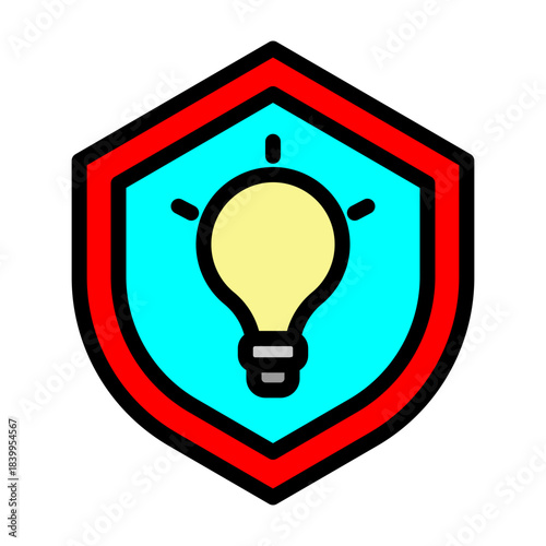 Intellectual Property Vector Filled Icon Design