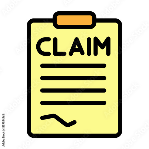 Claim Vector Filled Icon Design