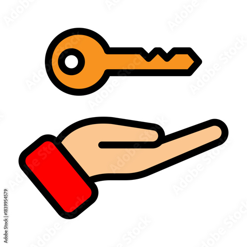 Ownership Vector Filled Icon Design