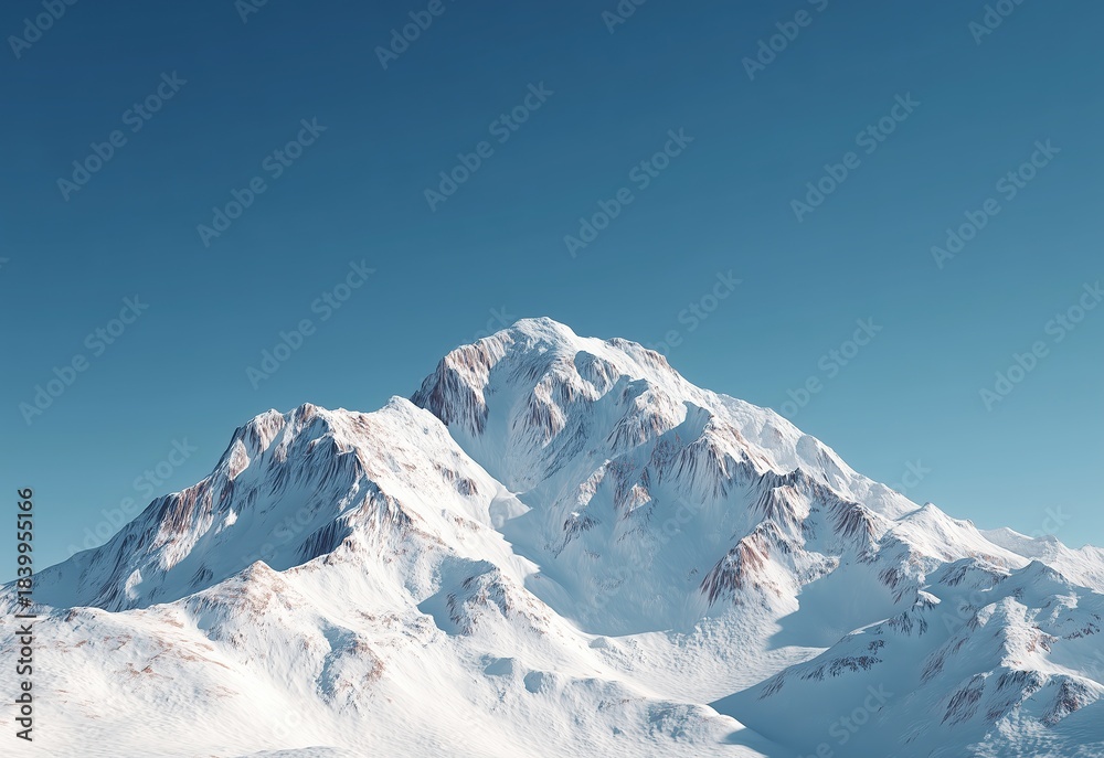 Obraz premium Detailed Snow Mountain Peak · Subtle Light & Smooth Texture