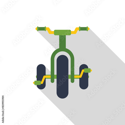 Kids tricycle icon representing fun and games, ideal for projects related to childhood, toys, and outdoor activities