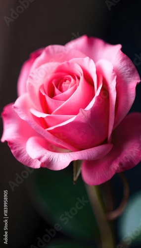 Close-up of delicate pink rose petals, soft light illuminating subtle textures and shades, evoking feelings of warmth, romance, and gentle beauty , color, sweet, detail