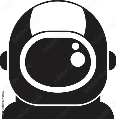 Simple yet evocative astronaut helmet icon, ideal for projects related to space exploration, science fiction, and the wonders of the cosmos