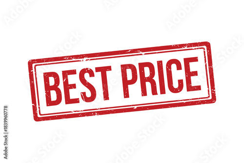 Best price seal. Red grunge rubber stamp with best price text isolated on white background.