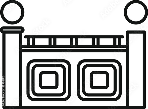 Garden fence representing security, protection, and boundary