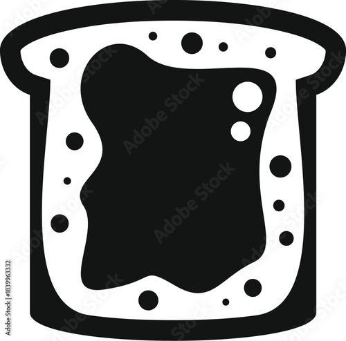 Toast slice with sweet jam or marmalade spread, ideal for breakfast