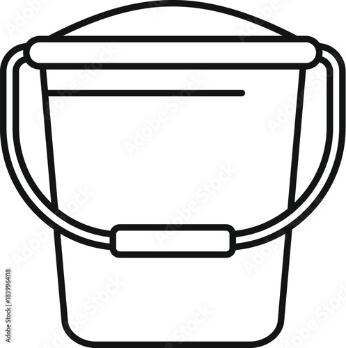 Beach bucket filled with sand, a children's toy for summer holidays