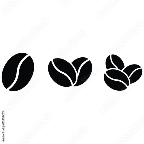 Coffee Bean Icons Set