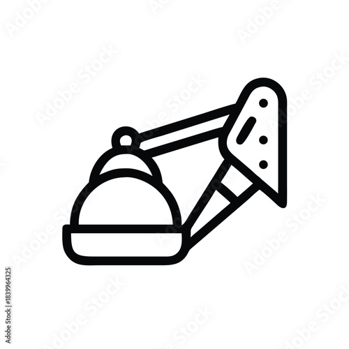 Simple Line Icon of Oil Drilling Pump Jack