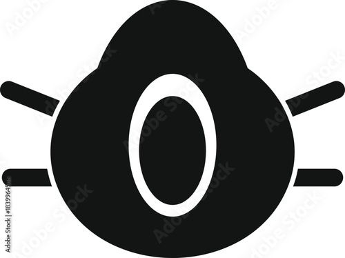 Respirator mask icon symbolizing health safety and air pollution protection