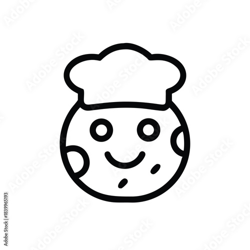 Cute Chef Donut Illustration