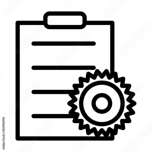 Smart Contract Vector Line Icon Design