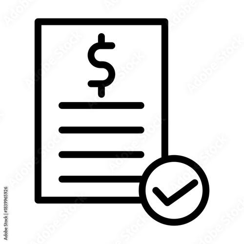 Loan Application Vector Line Icon Design