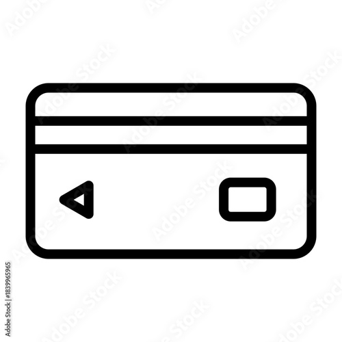 Credit Line Vector Line Icon Design