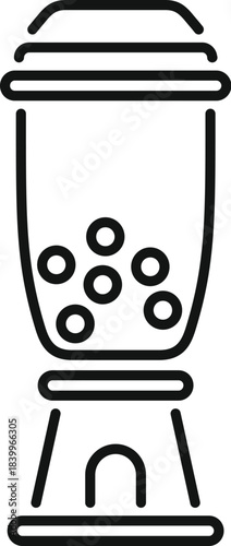 Gumball machine with sweet candies representing childhood memories