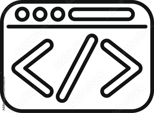 Browser window showing programming code tags for web development