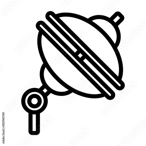 Cymbals Vector Line Icon Design