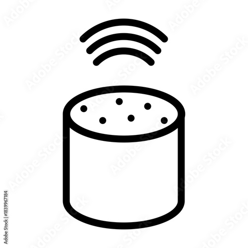 Portable Speaker Vector Line Icon Design