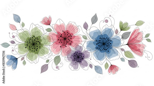 Floral Fantasy: A delicate dance of colors and forms comes to life in a close-up of vibrant flowers, where petals unfurl in a captivating display of natural beauty and artistic finesse.