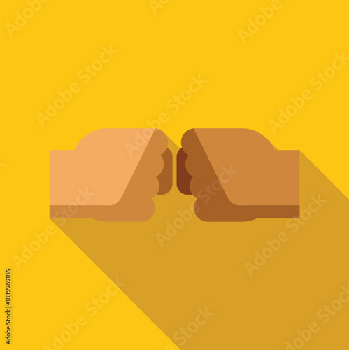 Hands bumping fists expressing greeting partnership and respect