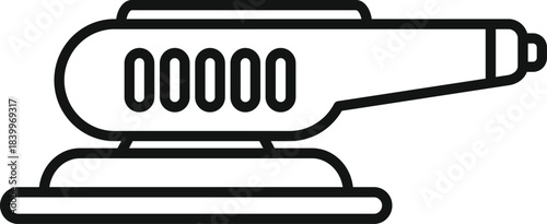 Orbital sander representing workshop power tool equipment for carpentry and diy work