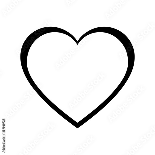 Minimal Heart Outline Illustration for Modern Designs.