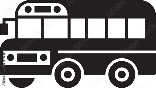 bus school vehicle icon vector clipart transportation symbol