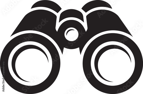 binoculars silhouette icon for ui and branding