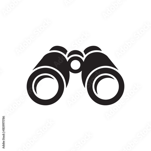 binoculars vector illustration for travel navigation and scouting