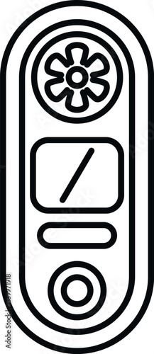 Anemometer measuring wind speed, illustrating weather forecasting and fluid mechanics