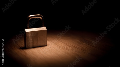  Metal padlock on wood, representing security and trust in a close-up view.