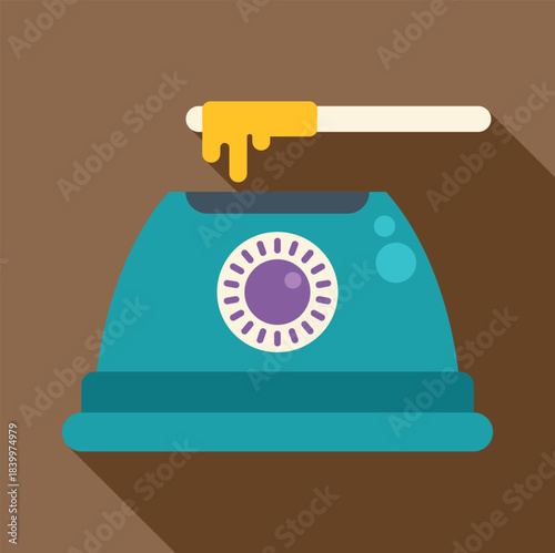 Wax warmer preparing liquid wax for salon beauty and depilation procedures