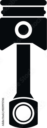 Piston and connecting rod icon representing an essential internal combustion engine component