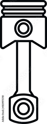 Piston and connecting rod rendering mechanical power and automotive engineering