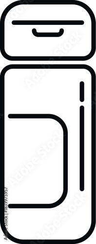 Hair care product shampoo bottle icon, illustrating bathroom hygiene