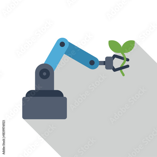 Robotic arm implementing automation and technology in agriculture for sustainable growth