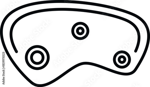 Spleen vector outline icon for human anatomy and medical healthcare concept