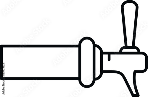 Beer tap icon showing a device for dispensing draft alcoholic beverage