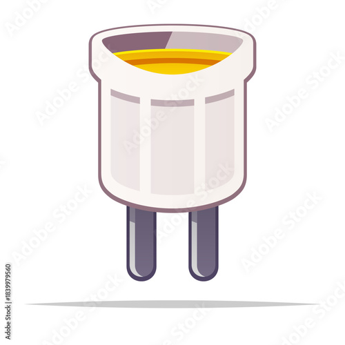 Light bulb holder socket plug adapter vector isolated illustration