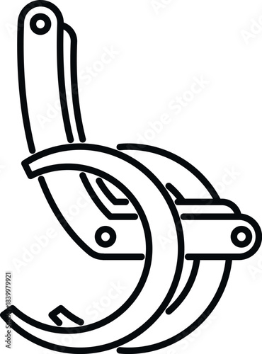 Grapple attachment icon used for excavator equipment in construction and demolition work