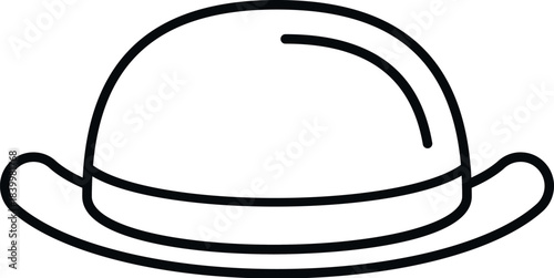 Bowler hat icon portraying a classic gentleman accessory