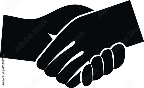 Two hands meeting in a firm handshake symbolizing a deal, cooperation, or success