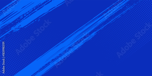 Design blue color pattern gradient grunge texture background. Dots pop art comics sport style picture