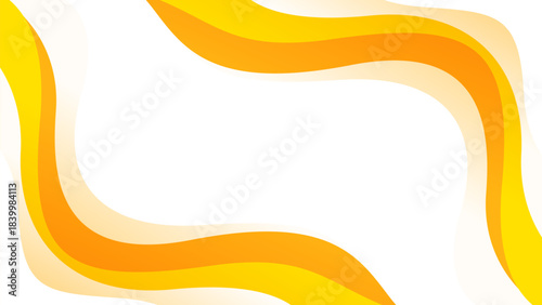 Abstract Orange-yellow and white background with wave shapes, fluid dynamic wallpaper, suitable for templates, sale banners, business ads, events, presentations, web, and pages