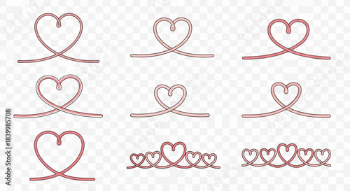 Elegant pink heart ribbon designs offer a touch of romance and sophistication for creative projects